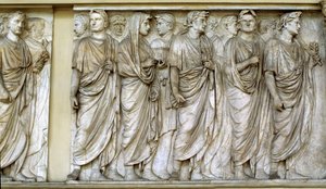 Procesión, muro norte del Ara Pacis